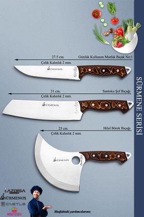 چاقو / ست چاقو Şef Bıçağı SÜRMENOX - کد 905252325