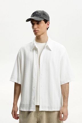 پیراهن قرمز مردانه اسلیم Bershka - کد 903998438