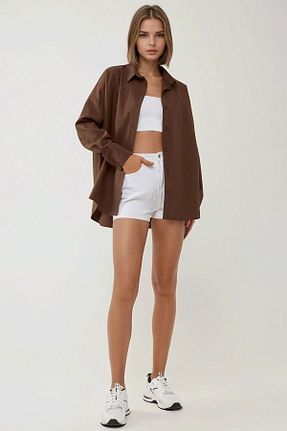 پیراهن قهوه ای زنانه رگولار Hiccup - کد 904016473