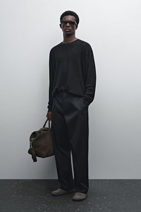 پلیور مشکی مردانه طرح دار Massimo Dutti - کد 904016051
