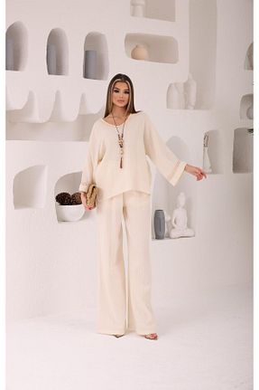 ست بالاتنه و پائین تنه صورتی زنانه بافتنی xAsprin Fashion - کد 904022173