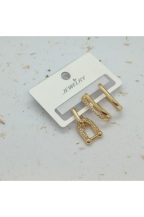 گوشواره استیل (فولاد) طوسی استیل (فولاد) FASHİON JEWELRY - کد 904018241