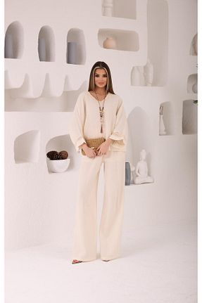ست بالاتنه و پائین تنه صورتی زنانه بافتنی xAsprin Fashion - کد 904022173