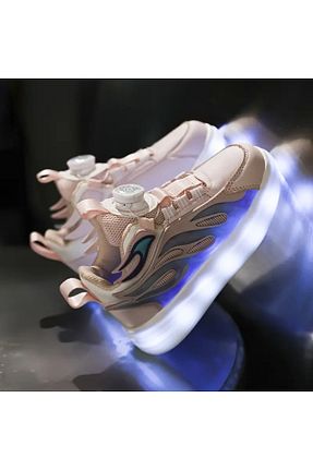 کفش اسنیکر صورتی بچه گانه PU Dnz - کد 904032226