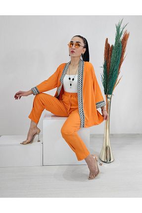 کیمونو و کافتان نارنجی زنانه لیکرا Altı Üstü Butik - کد 863625511