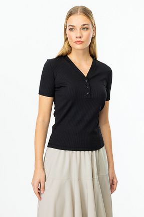بلوز مشکی زنانه Straight ON - کد 904054589