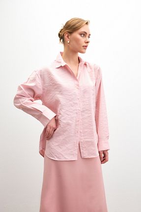 پیراهن صورتی زنانه اورسایز Bipantolon - کد 904055005