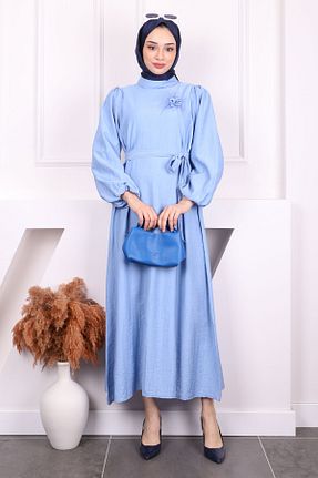 لباس حجاب آبی زنانه رگولار İmajButik - کد 904070978
