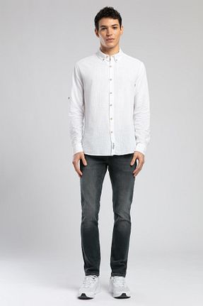شلوار جین طوسی مردانه پاچه گشاد Lee Cooper - کد 919987814