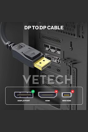 کابل و آداپتور مشکی Vetech - کد 904080461