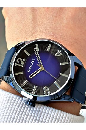 ساعت مچی سرمه ای مردانه گوارتز Ferrucci - کد 679375491