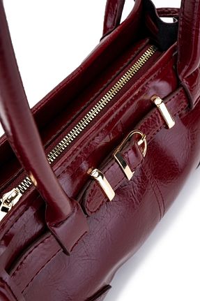 کیف دوشی زرشکی زنانه چرم مصنوعی minebag - کد 887682153