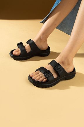 دمپائی مشکی زنانه پلی اورتان Pembe Potin - کد 831513060