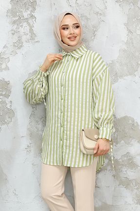 تونیک حجاب سبز زنانه ویسکون Neva Style - کد 904087595