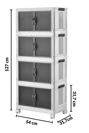 کابینت چند منظوره سفید پلاستیک Piev - کد 766595100