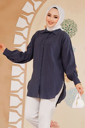 تونیک حجاب سرمه ای بچه گانه پلی استر Neva Style - کد 904087657