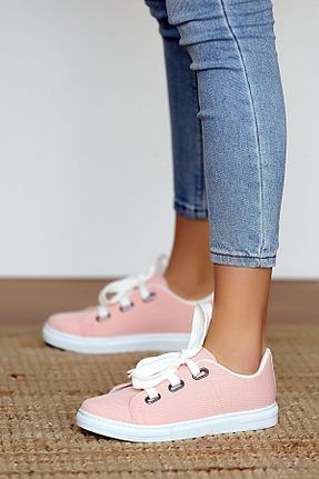 کفش کژوال صورتی زنانه چرم مصنوعی Pembe Potin - کد 93784499