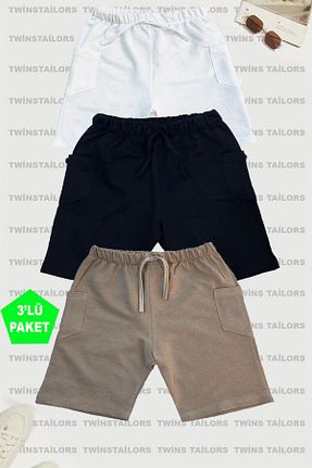 شلوارک و برمودا بژ بچه گانه رگولار twins tailors - کد 900615317