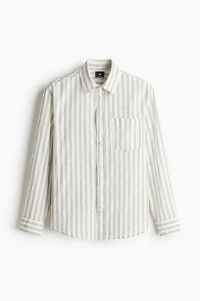 پیراهن طوسی مردانه رگولار H&M - کد 904117590