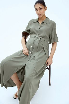 لباس بارداری خاکی زنانه رگولار H&M - کد 904126144