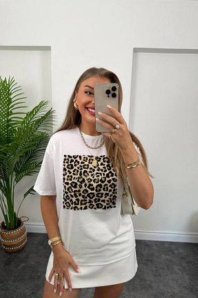 تیشرت نباتی زنانه Relaxed FioriModa - کد 904125802