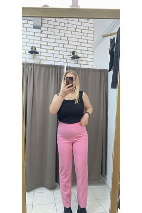 شلوار صورتی زنانه بافتنی TUBA TOPTAŞ - کد 904148766