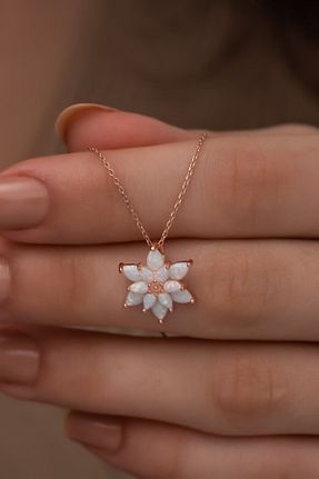 گردنبند نقره سفید زنانه 925 عیار Papatya Silver - کد 81244354