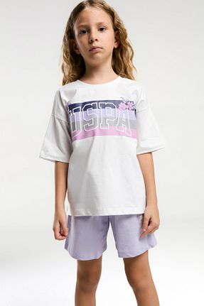 ست بالاتنه و پائین تنه سفید بچه گانه جین U.S. Polo Assn. - کد 905334255