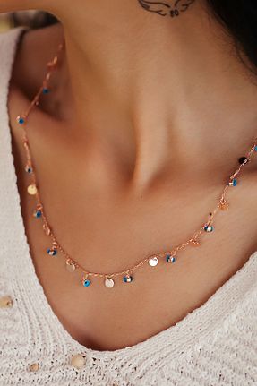 گردنبند نقره طلائی زنانه 925 عیار Papatya Silver - کد 31123873