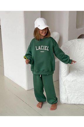ست بالاتنه و پائین تنه سبز بچه گانه بافتنی Magu - کد 854006036