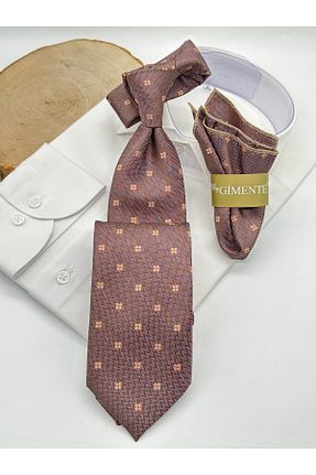 کراوات قهوه ای مردانه میکروفیبر Gutiero - کد 904199807