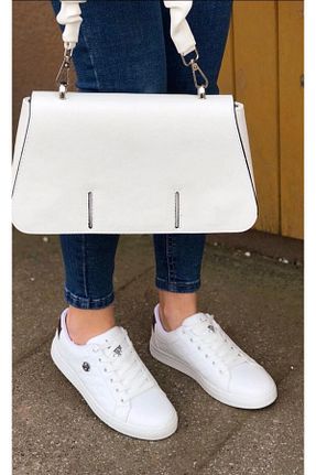 کفش اسنیکر سفید زنانه بند دار U.S. Polo Assn. - کد 904224657
