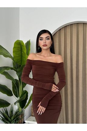 لباس قهوه ای زنانه بافتنی Inciqueen - کد 904225629