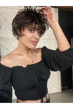 کلاه گیس قهوه ای زنانه Suzan Peruk - کد 904224791