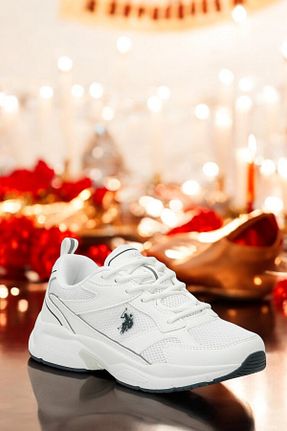 کفش اسنیکر سفید زنانه بند دار U.S. Polo Assn. - کد 904225360