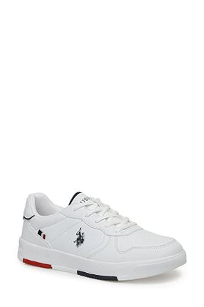 کفش اسنیکر سفید مردانه بند دار U.S. Polo Assn. - کد 905393455