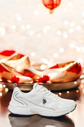 کفش اسنیکر سفید زنانه بند دار U.S. Polo Assn. - کد 904225360
