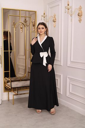 ست بالاتنه و پائین تنه حجاب مشکی زنانه اسلیم MAY MARA - کد 904240586