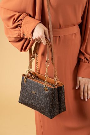 کیف دستی قهوه ای زنانه سایز متوسط Just Polo - کد 445400404