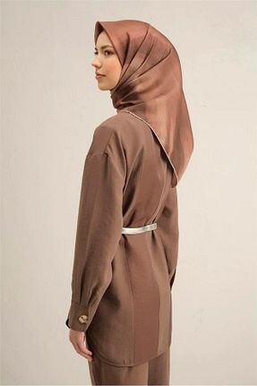 روسری قهوه ای İpek Tivil Armine - کد 904304484