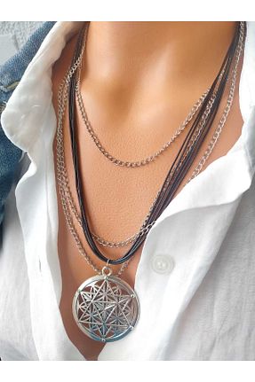 گردنبند جواهر مشکی زنانه چرم ZeynDesign - کد 653257613