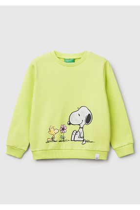 سوئیشرت زرد بچه گانه چاپی United Colors of Benetton - کد 904304191