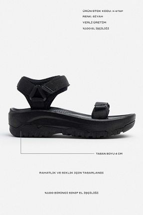 صندل مشکی زنانه پاشنه پر NİŞANTAŞI SHOES - کد 904301430