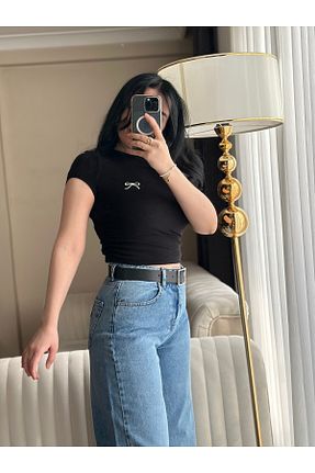 شلوار جین آبی زنانه پاچه گشاد rimas - کد 899862496
