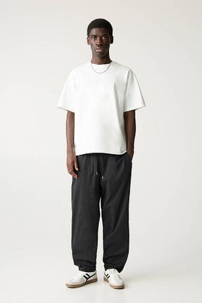 شلوار مشکی مردانه پنبه ای Pull & Bear - کد 901885725
