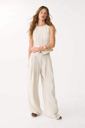 بلوز بژ زنانه ساده Stradivarius - کد 904326441
