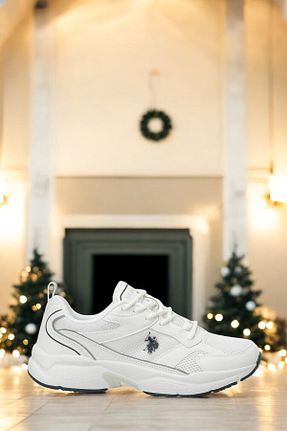 کفش اسنیکر سفید زنانه بند دار U.S. Polo Assn. - کد 904315406