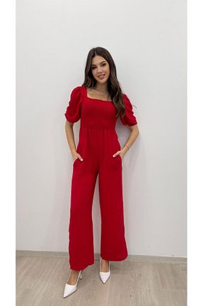 سرهمی قرمز زنانه آستین کوتاه Nazline - کد 904329087