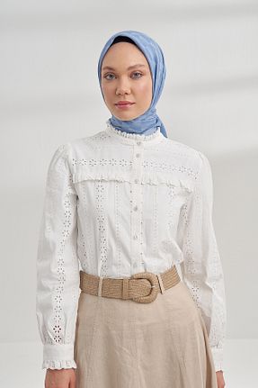 روسری آبی پلی استر ARMANDA - کد 904354495