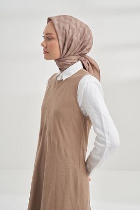 روسری قهوه ای پلی استر ARMANDA - کد 904354666